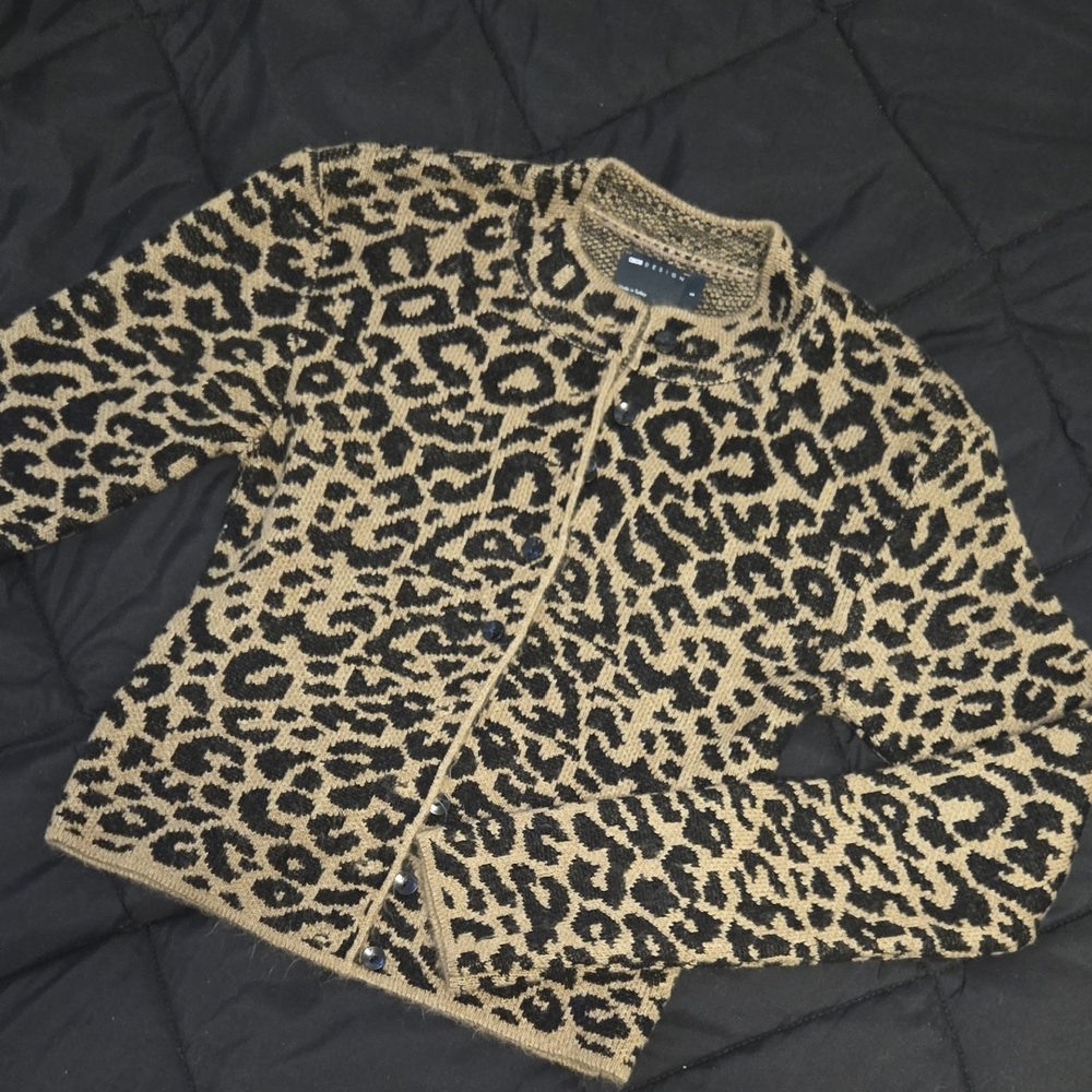 Asos Cropped Leopard Sweater